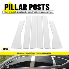 Chrome Color Pillar Posts for 2012-2016 Honda CRV 6pcs Set Door Trim Piano Decal 6B93BC-57