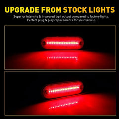 For 1996-00 Toyota RAV4 Red Rear Bumper LED Side Marker Lights Left Right 2x EOA 6B93BC-57