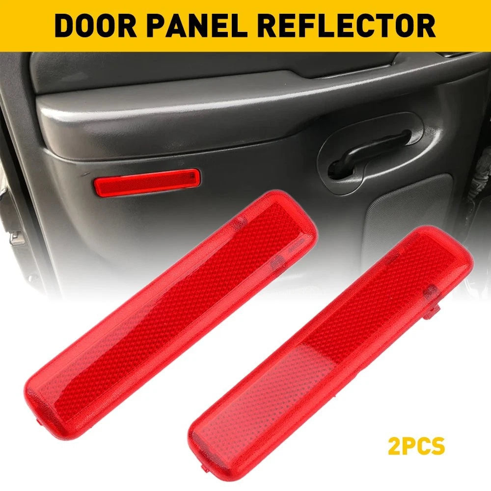 For 37773 Chevrolet Silverado Red 1500 Rear Panel Door Trim Reflector 2pcs 6B93BC-57