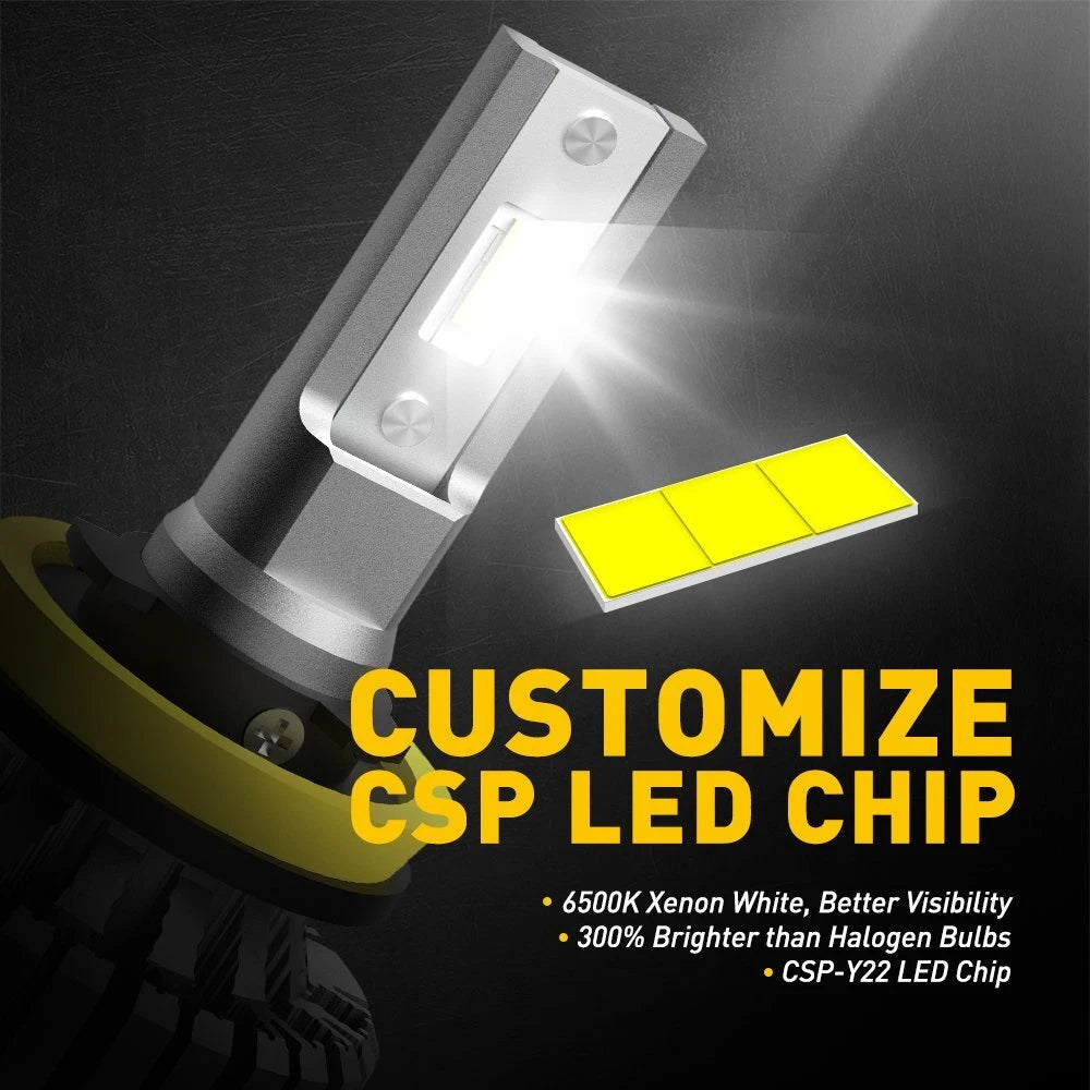 AUXITO H11 LED Headlight Kit Low Beam Bulb Super Bright ERROR FREE CANBUS B3 EOA AUXITO
