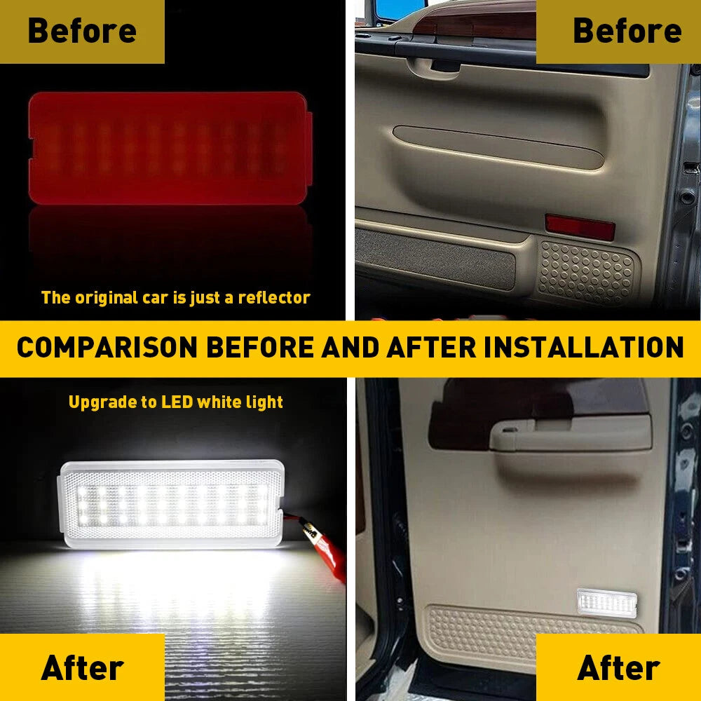 2X LED Door Courtesy Light Panel For 1999-07 Ford Duty Super F250 F350 F450 F550 6B93BC-57