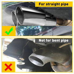 Chrome Car Stainless Steel Exhaust Dual Pipe Tail Throat Tip Muffler Accessories 6B93BC-57