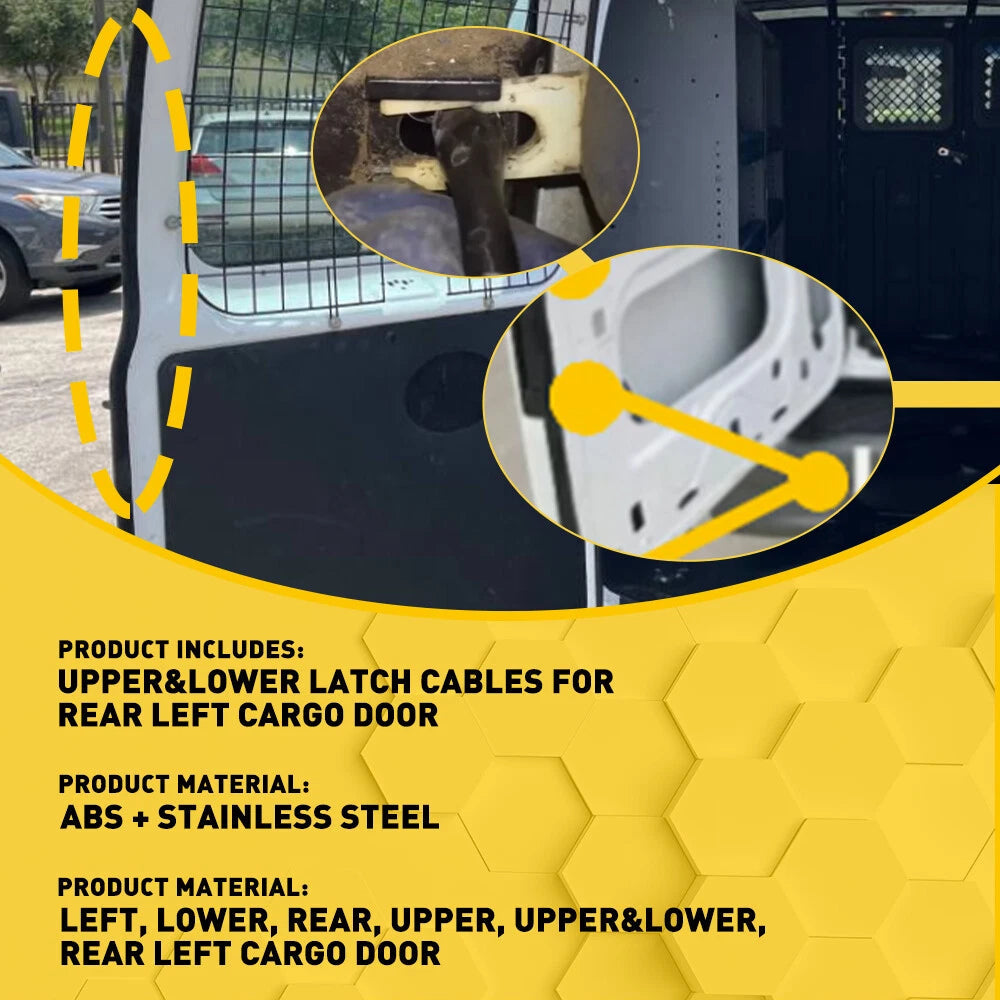 Left Side Hinged Door Latch Release Cable For 1992-2014 Ford E150 E250 E350 Van 6B93BC-57