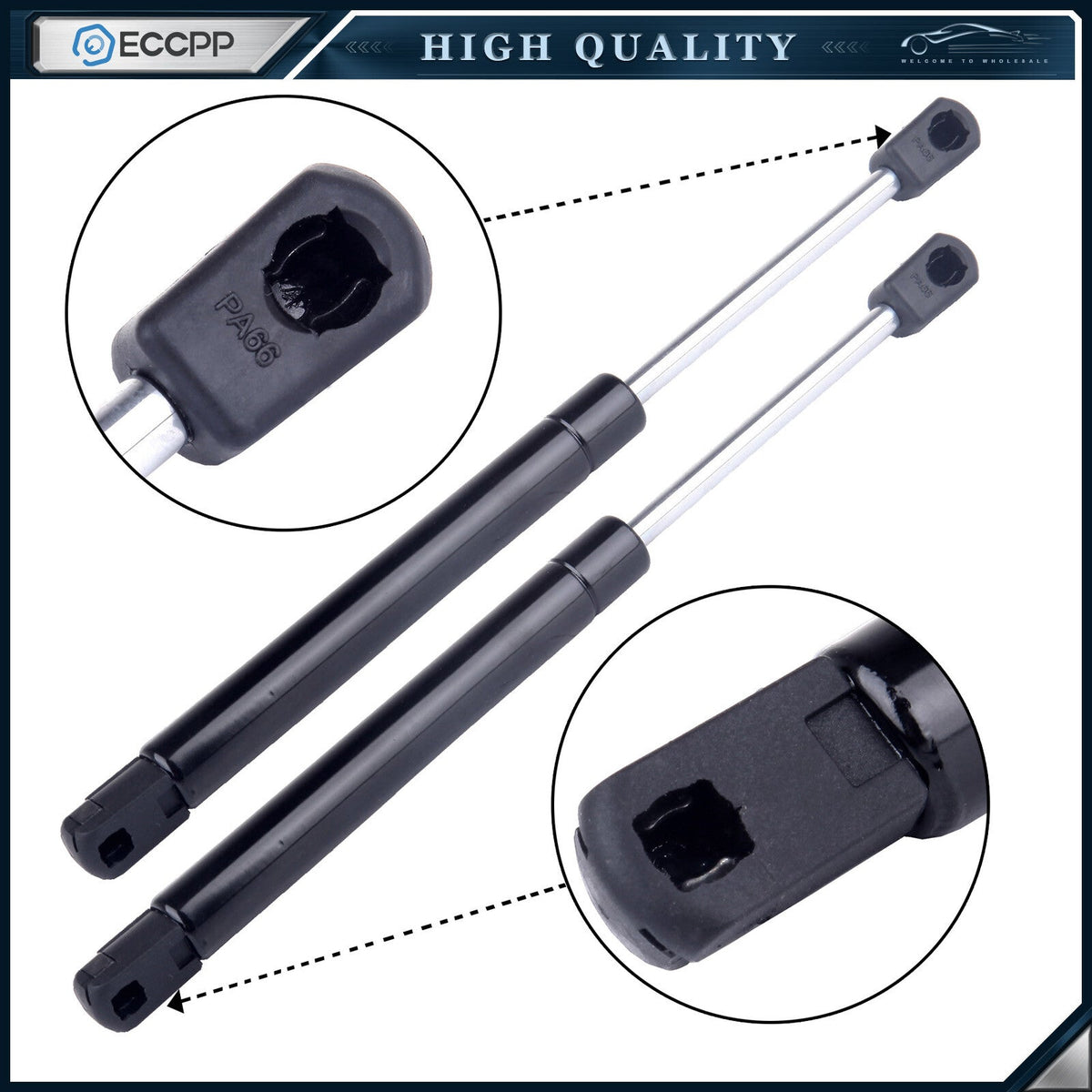 ECCPP 2x Rear Trunk Lift Supports For 1999-2007 Chevrolet Monte Carlo W/spoiler ECCPP