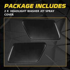 For Volvo S60 2005-2009 Black Pair Front Headlight Washer Jet Spray Cover Cap EA 6B93BC-57