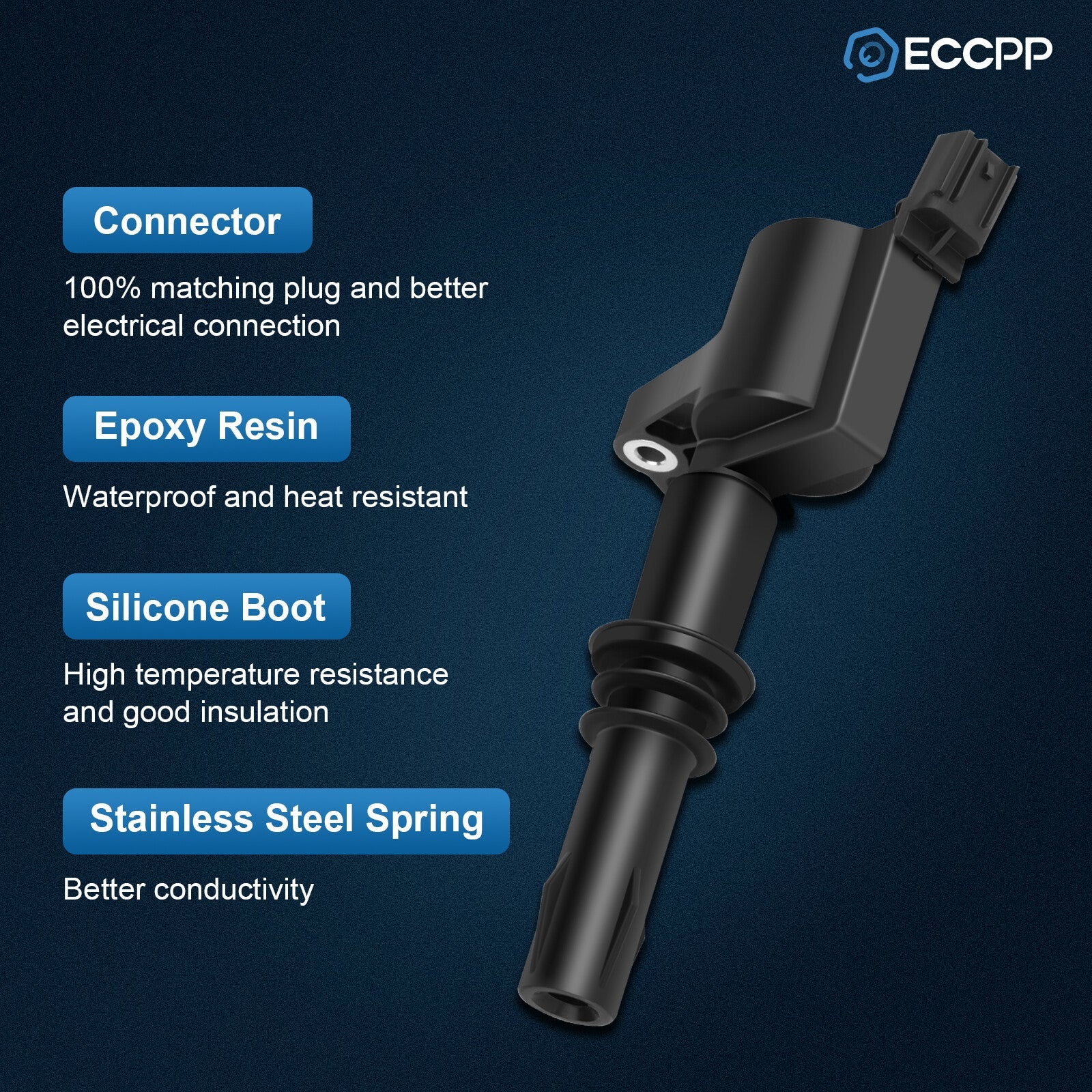 ECCPP 8 Ignition Coils For 5.4L V8 Ford F-150 Expedition 2005 2006 2007 2008 ECCPP