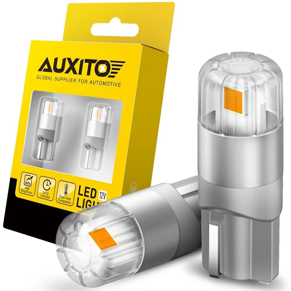 4X Canbus LED Front Side marker Light Bulb 168 192 2825 2821 T10 3000K Amber EA 6B93BC-57