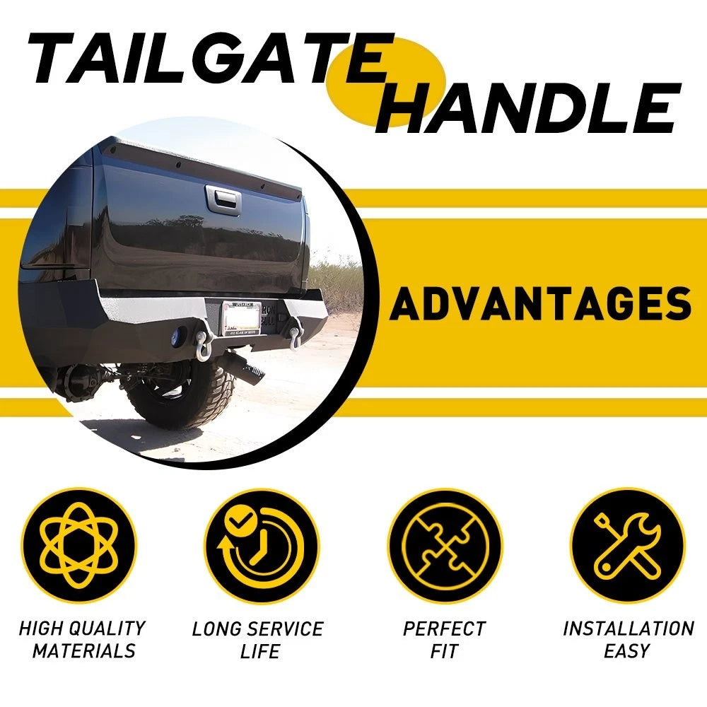 Tailgate Handle Bezel Textured Black for 07-14 Chevy Silverado GMC Sierra USA EA 6B93BC-57