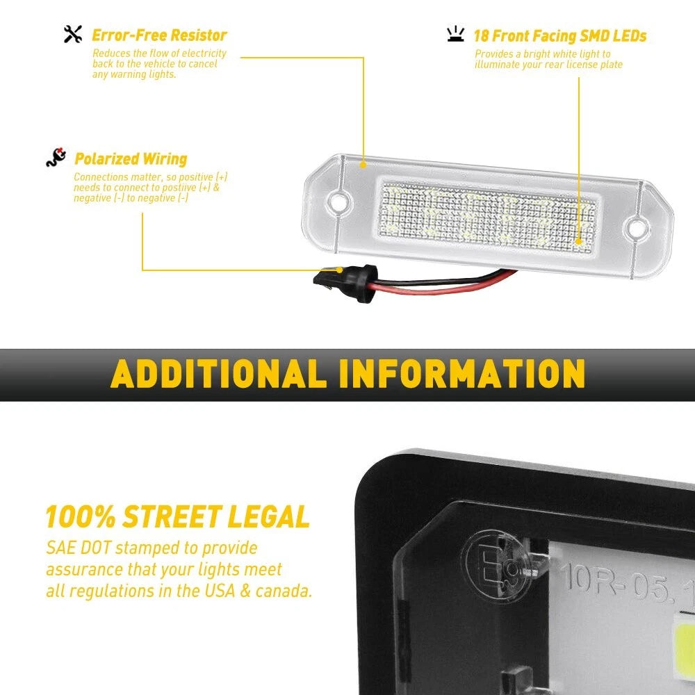 AUXITO LED License Plate Lamp for 92-00 Honda Civic 2 Door Coupe Tag Light USEOA AUXITO