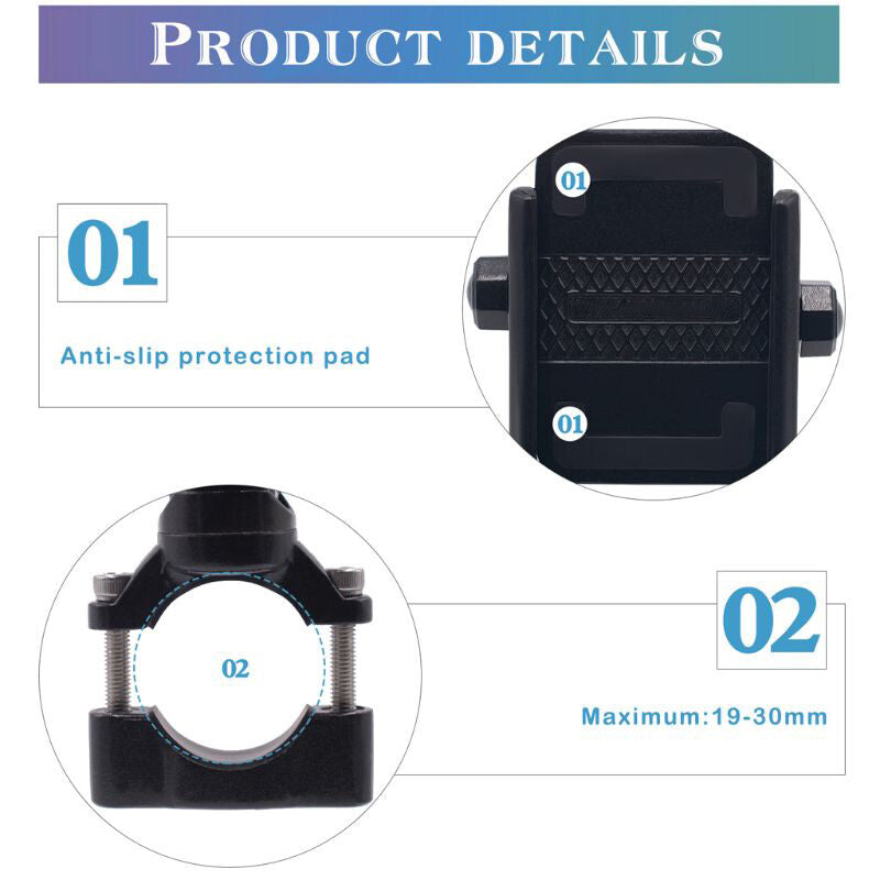Aluminum Motorcycle Handlebar Cell Phone Holder Mount for Harley Street Glide 6B93BC-57