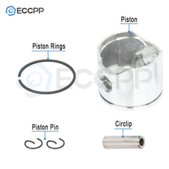 45mm Cylinder Piston Wrist Pin Kit For Husqvarna 51 55 Chainsaw Engine Part 6B93BC-57