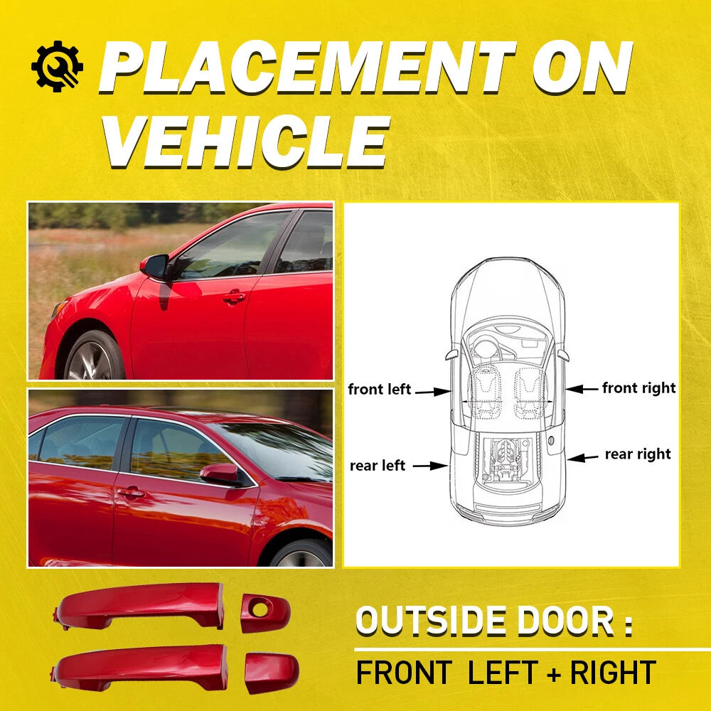 2X For Toyota Camry 2012-2017 Outside Exterior Door Handle Front Left & Right EA 6B93BC-57