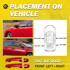 2X For Toyota Camry 2012-2017 Outside Exterior Door Handle Front Left & Right EA 6B93BC-57