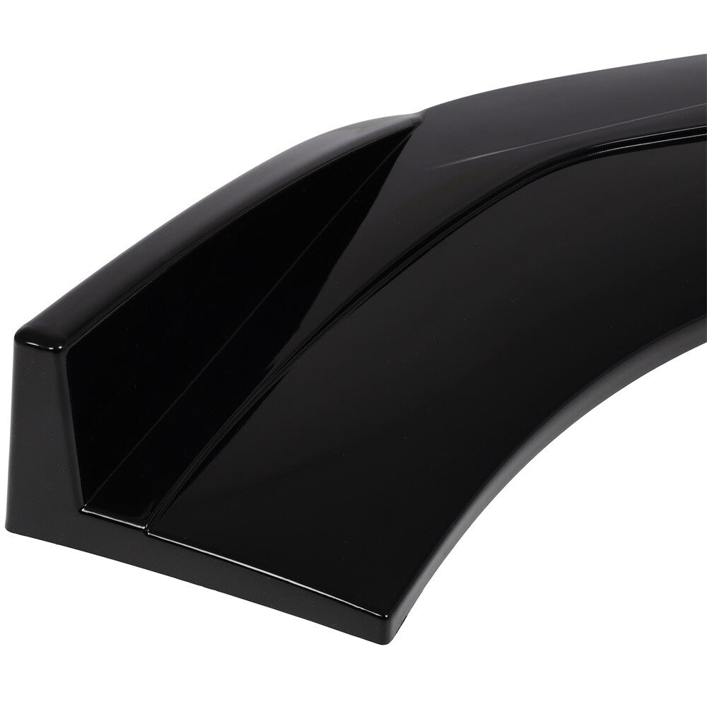 3PC Universal Valance Front Bumper Lip Splitter Chin Spoiler Painted Black PP 6B93BC-57