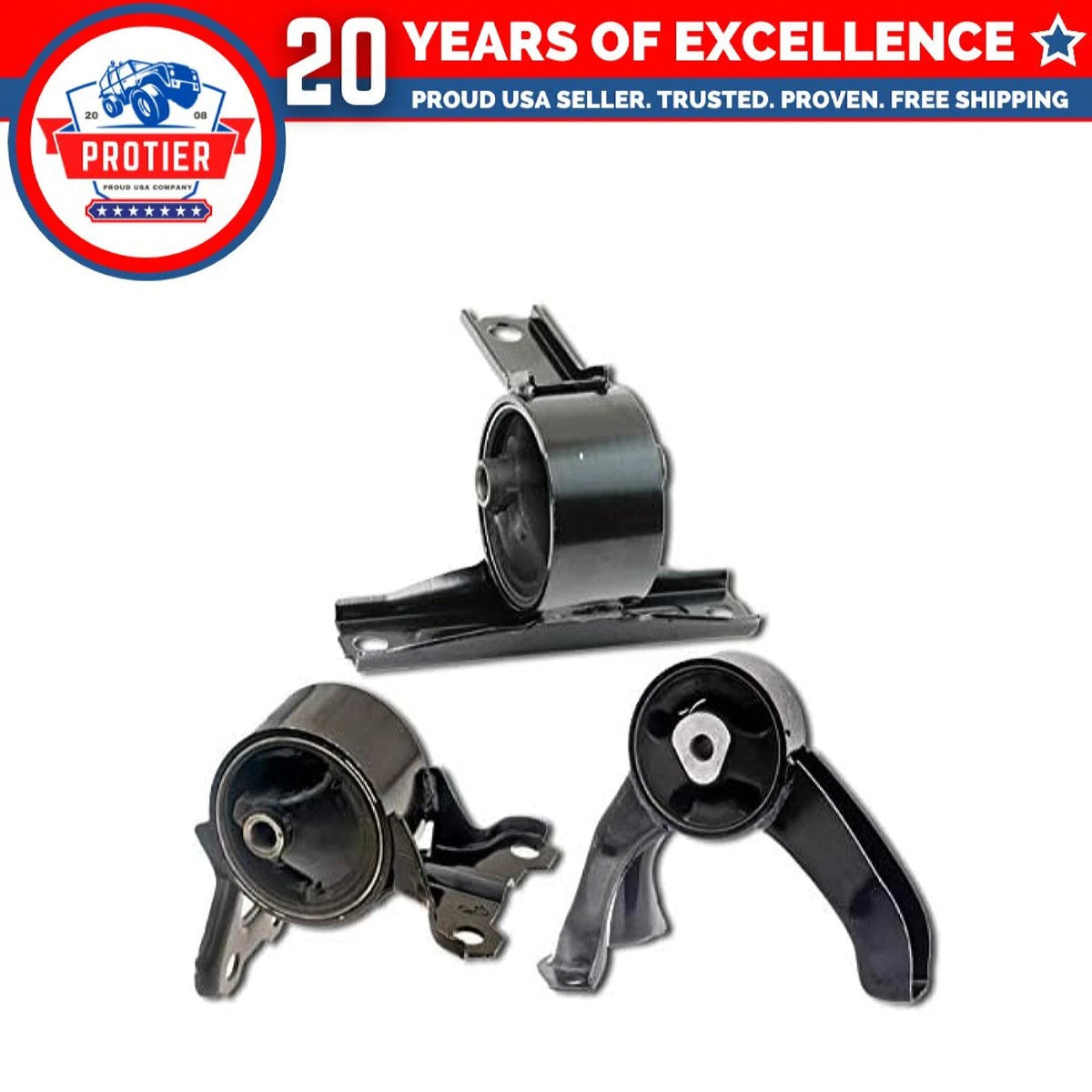 Fits 2007-2008 Dodge Caliber 2.4L 2WD AUTO CVT w/o Turbo Motor & Trans Mount 3pc 6B93BC-57