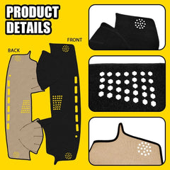 For Acura TL 2004 2005 06 2007 2008 Dashboard Pad Carpet Dash Cover Mat Black EA 6B93BC-57