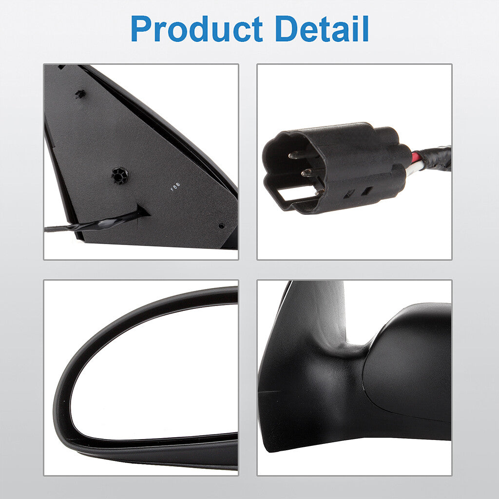Driver Left Side Power Mirror For 2000-2007 Ford Focus Textured Black 6B93BC-57