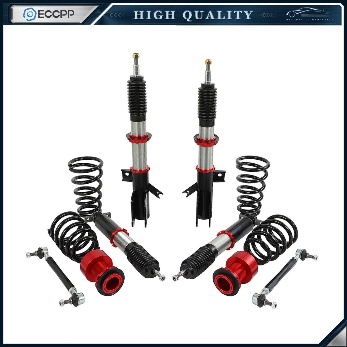 Coilovers Struts Suspension Lowering Kit For 2013-2019 Ford Fusion Adjustable 6B93BC-57