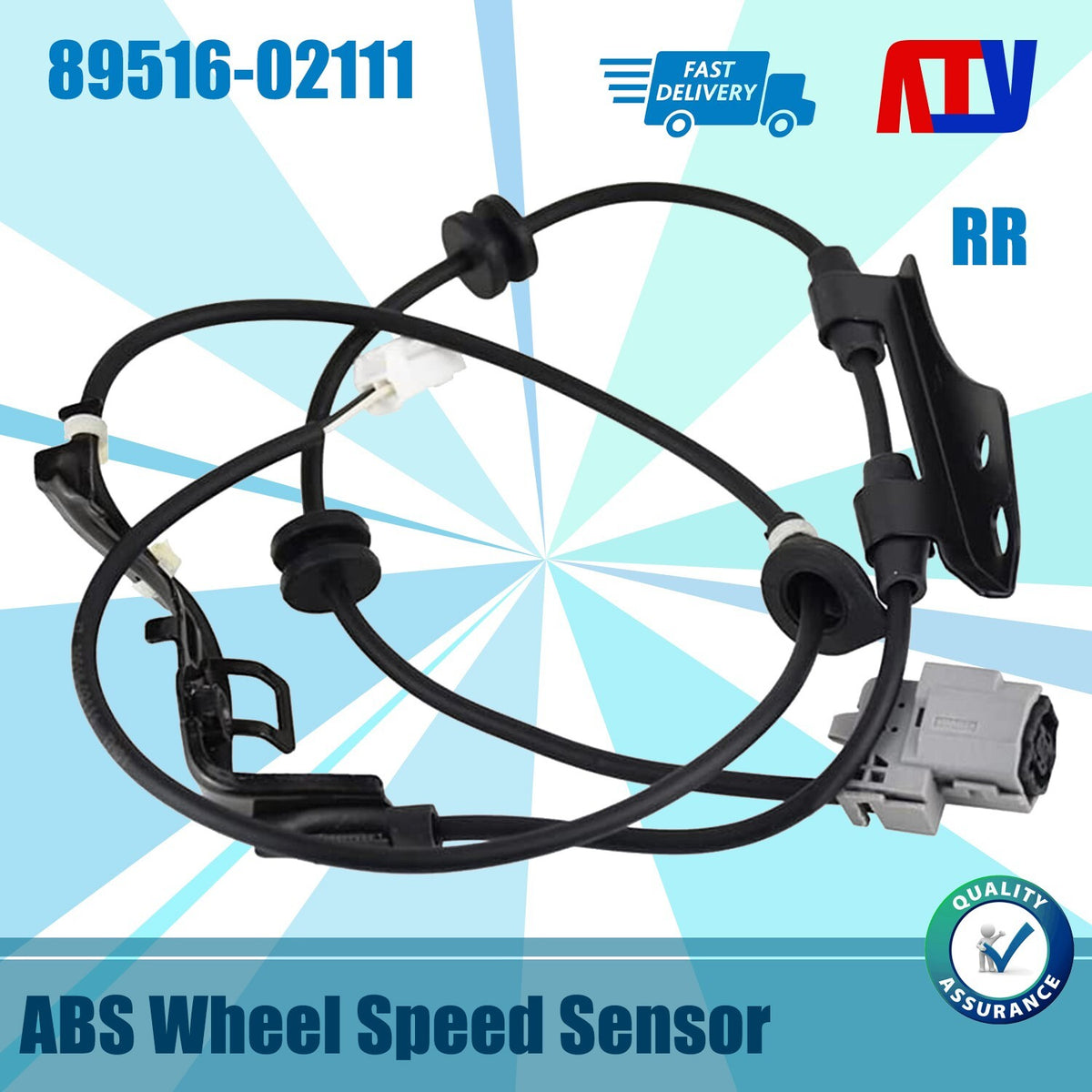 For 2007-2013 Toyota Corolla Rear Right Side ABS Wheel Speed Sensor 89516-02111