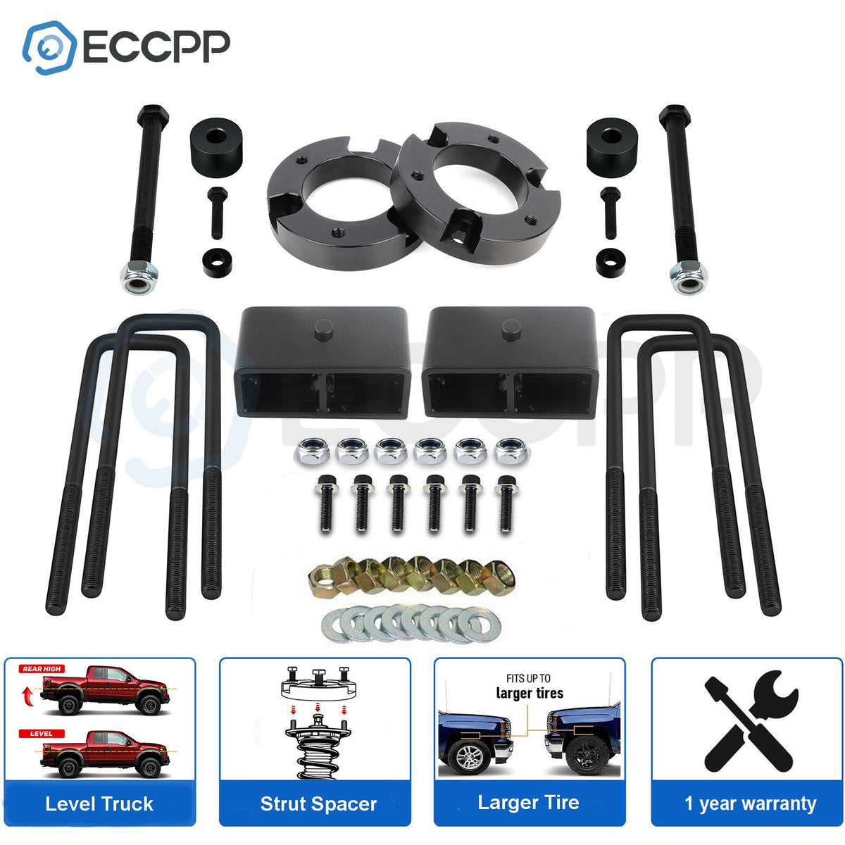 2" Front & Rear Leveling Lift Kit + Differ Drop For Toyota Tundra 1999-2006 4WD 6B93BC-57