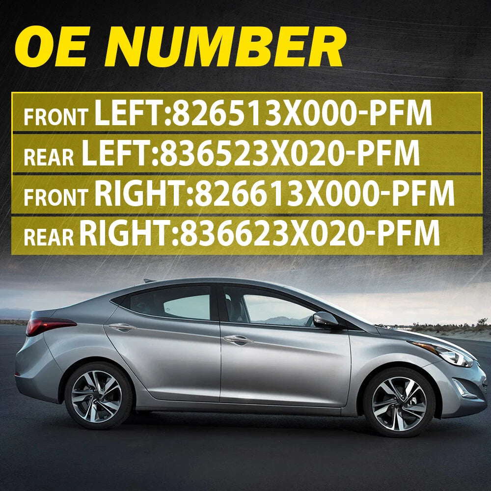 4x Outside Exterior Door Handles For 2011-2016 Hyundai Elantra Front Rear L+R EA 6B93BC-57