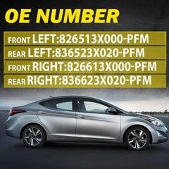 4x Outside Exterior Door Handles For 2011-2016 Hyundai Elantra Front Rear L+R EA 6B93BC-57