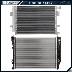 Aluminum Radiator & AC Condenser Cooling Kit For 2006-2013 Chevrolet Corvette 6B93BC-57