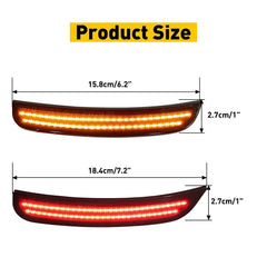 For 2015-21 Chrysler 300 Rear Front LED Side Fender Lights Marker Smoked Lamp B 6B93BC-57