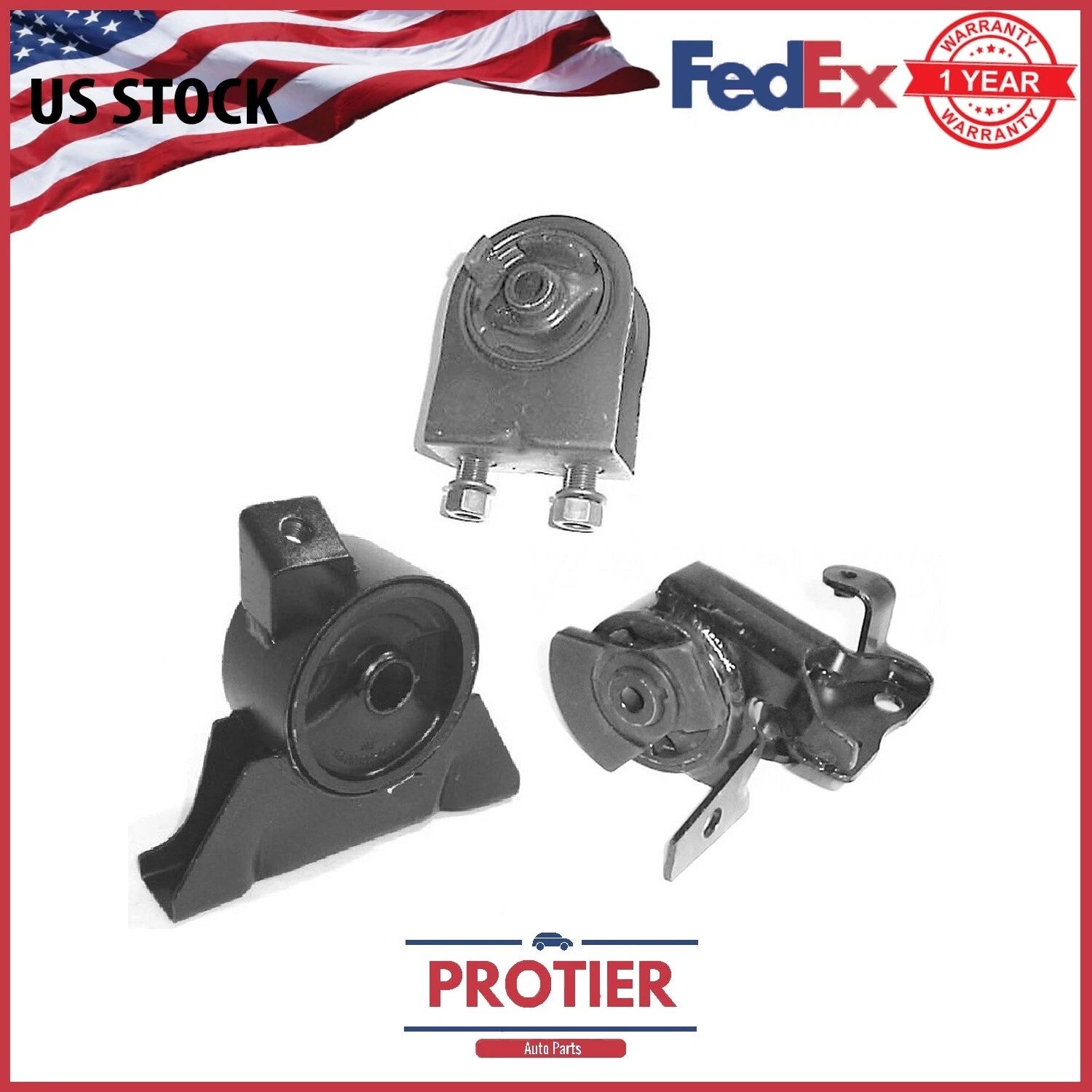 Fits Mazda Protege 99 - 03 1.8L/2.0L Auto Engine Motor & Transmission Mount Set 6B93BC-57