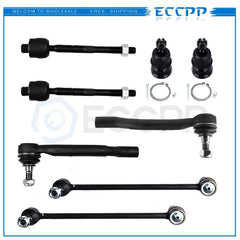 For 2001-2002 Acura Mdx?8PCS Lower Ball Joints Tie Rods Sway Bar Links Kit 6B93BC-57