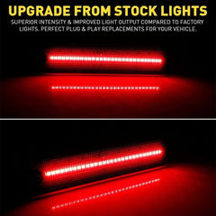 Fits 1998-2002 Pontiac Firebird Rear Front LED Side Marker Lights Bumper Smoked 6B93BC-57