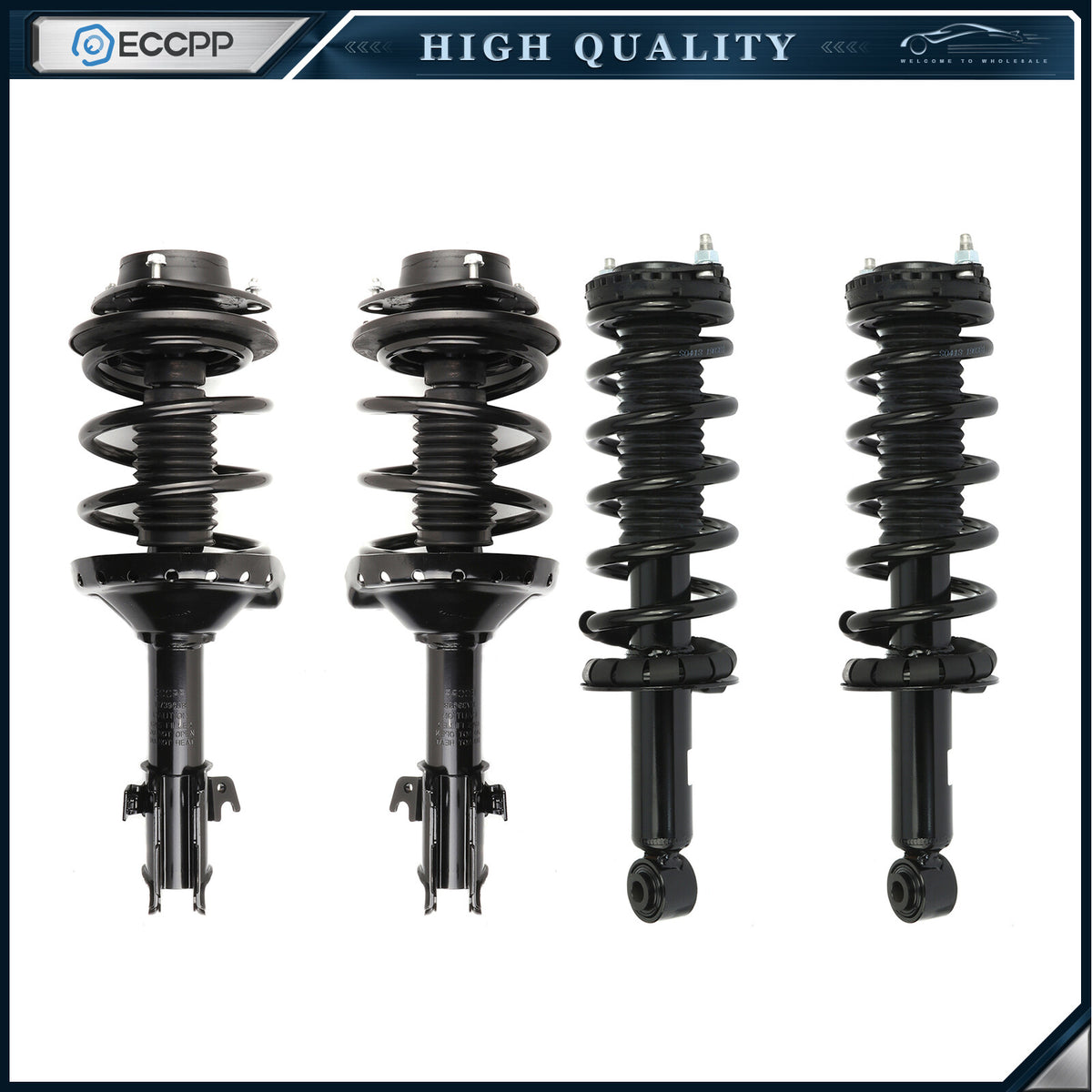 4 Front Rear Complete Struts Shocks Mounts Coil Spring For 2005-09 Subaru Legacy