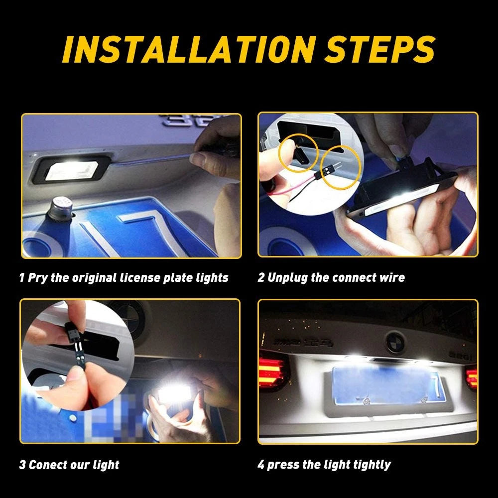 Error Free LED License Plate Light For BMW 135i 325i 328i 335i 528i 535i X3 X5 6B93BC-57