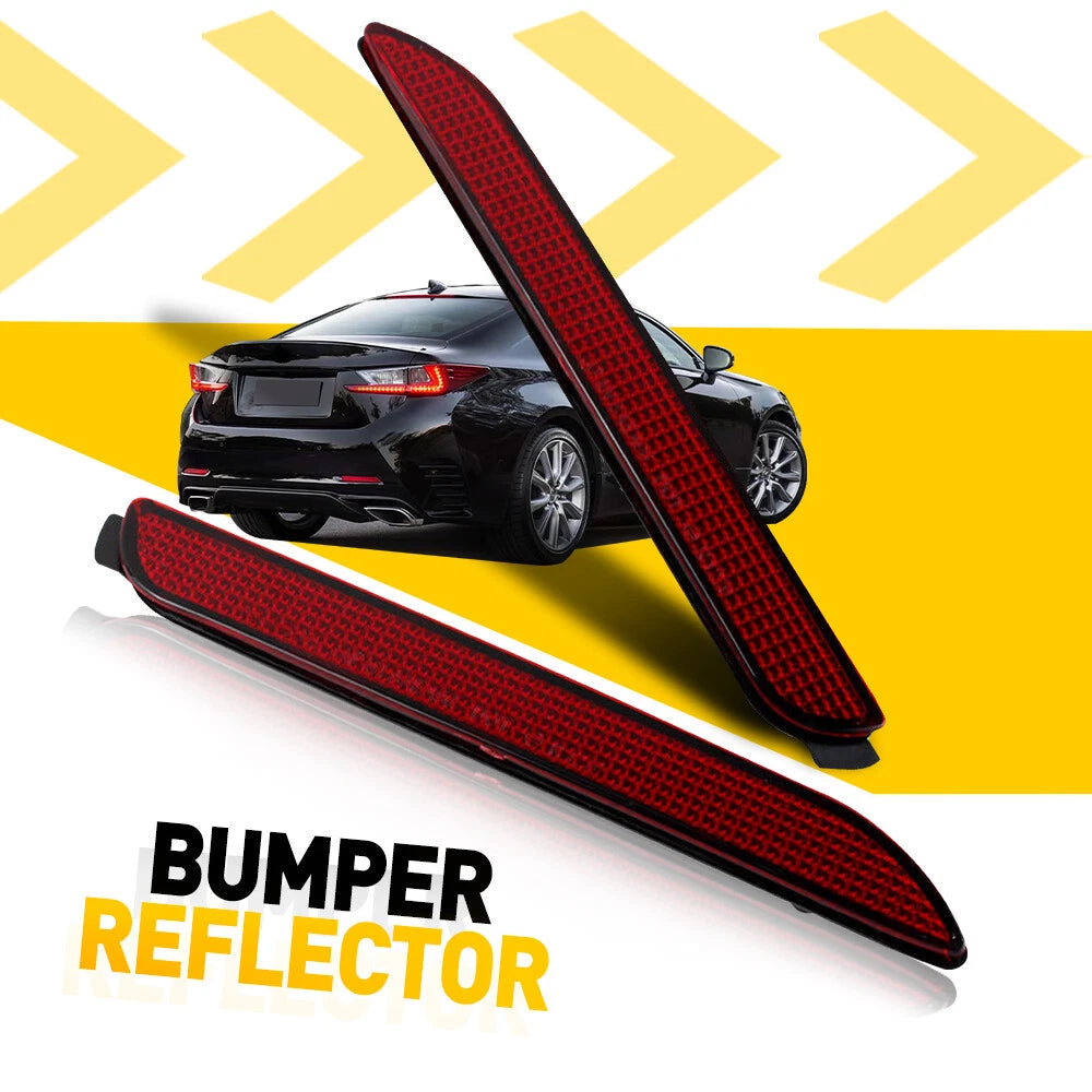 2PCS REAR BUMPER REFLECTOR SET FITS FOR LEXUS 2016-2021 RC300 RC350 LH RH SIDE 6B93BC-57