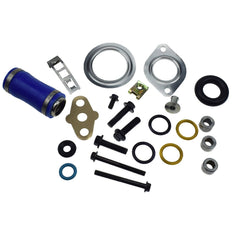 Inlet Manifold Gasket Set & Blue Hose For 03-10 Ford Diesel 6.0L 6B93BC-57