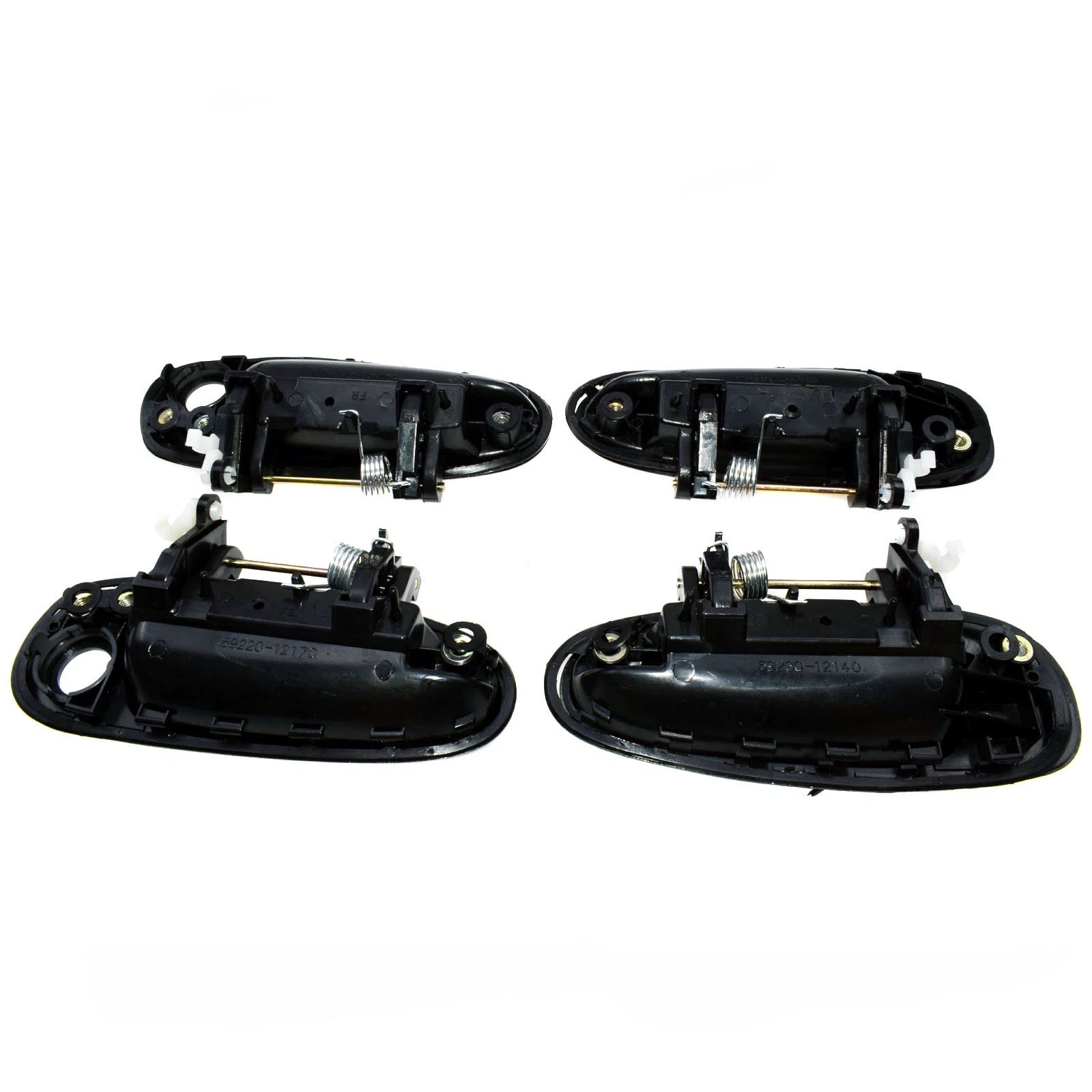 Black Outside Door Handle Front Rear Left Right For 1993-1997 Toyota Corolla 6B93BC-57