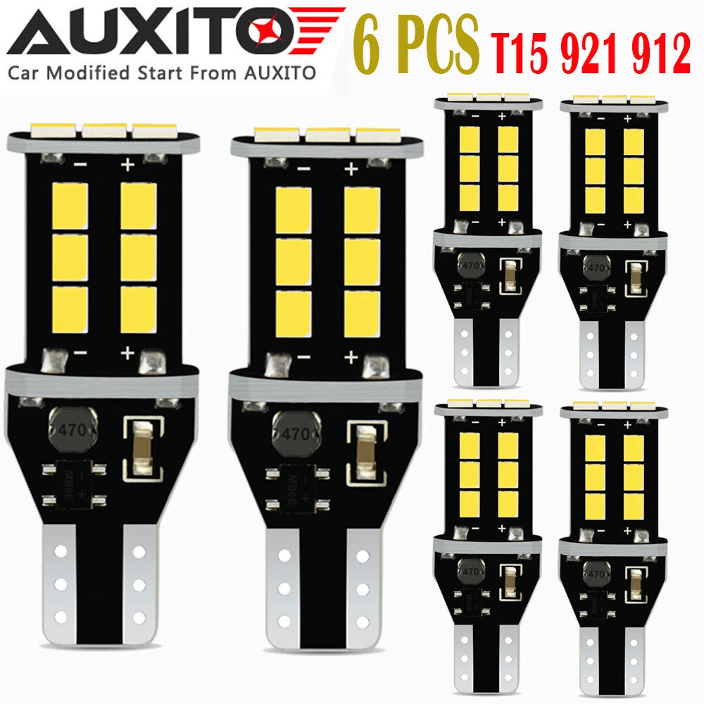 6X 912 921 T15 W16W Backup Reverse Light Super Bright White Canbus LED Bulb EA 6B93BC-57
