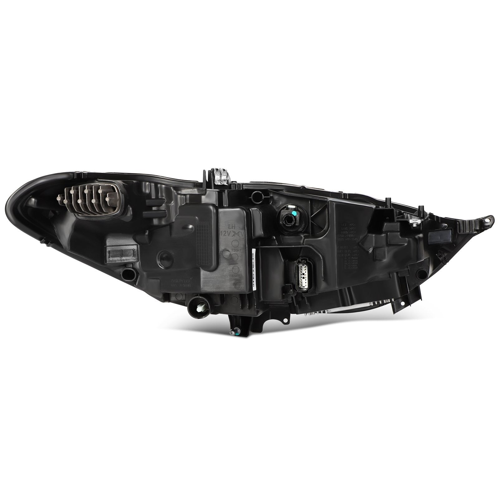 Left Side Full LED Headlight Assembly For 2017-2020 Ford Fusion Black Amber 6B93BC-57