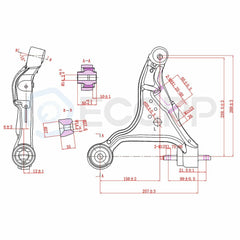 ECCPP 10pcs Complete Front Suspension Control Arm Kit For Volvo S60 V70 01-07 ECCPP