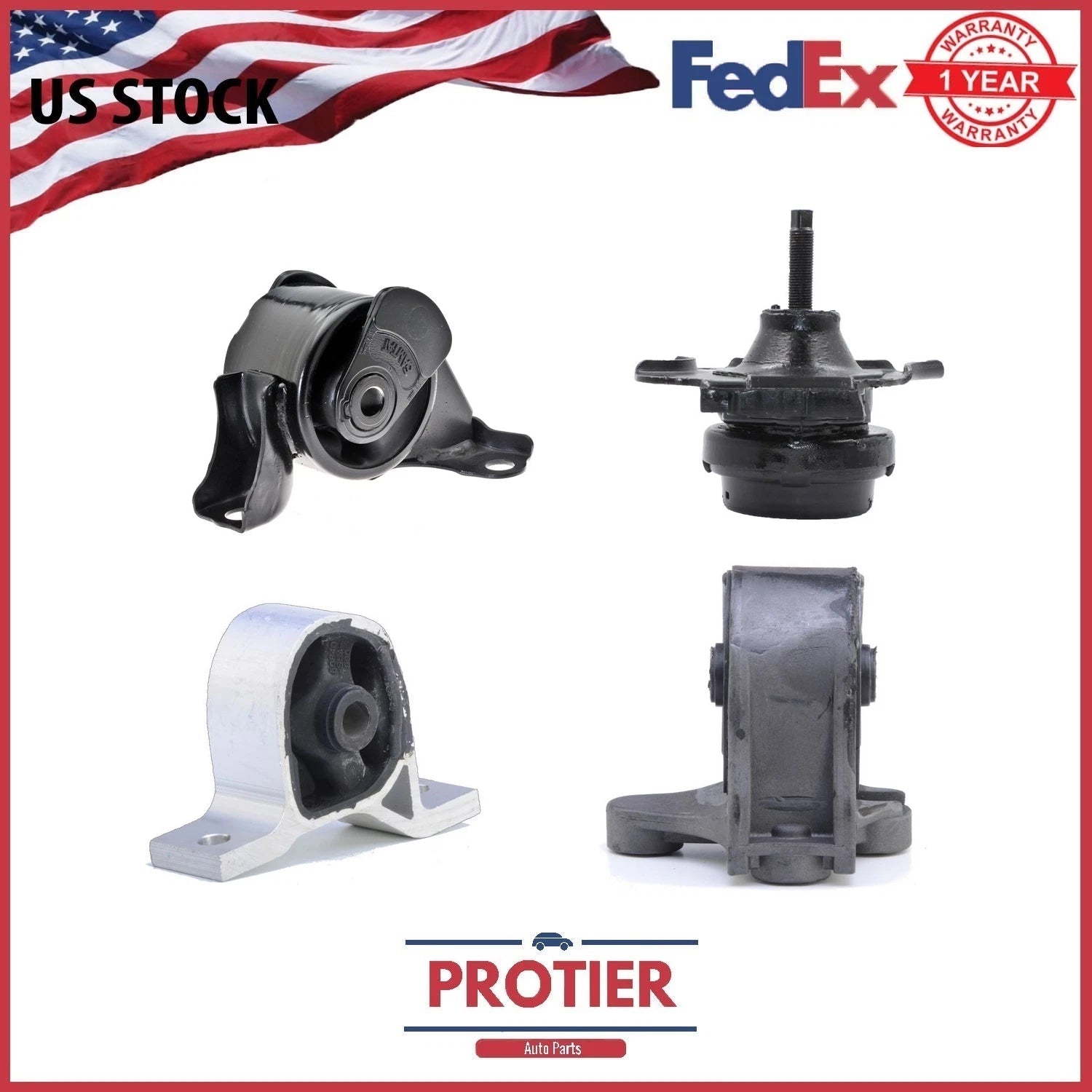 Motor & Trans Mount Set 4PCS Fit 2001-2005 Honda Civic 1.7L Sedan for Auto Trans 6B93BC-57