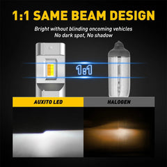 2X Dual Color H8 H11 LED Headlight Fog Light Bulbs White/Amber Driving DRL Lamp 6B93BC-57