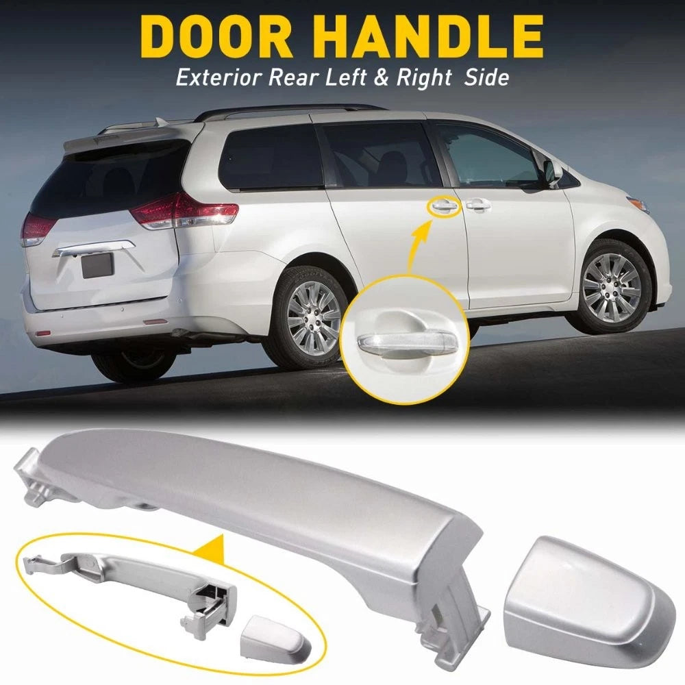 For Toyota 2004-10 Sienna Silver Pearl Rear L/R Outside Door Handle w/O Keyhole 6B93BC-57