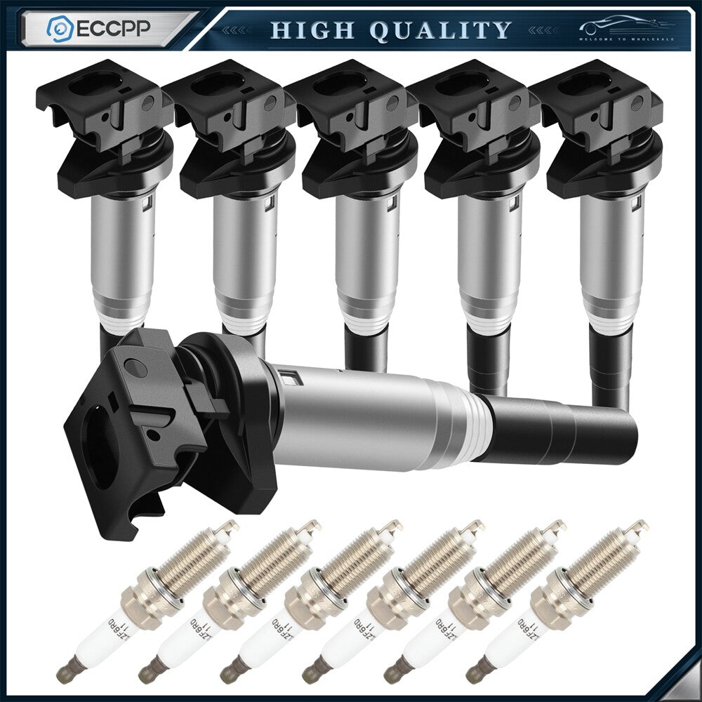 ECCPP 6 For 3.0L 135i 335i 435i 535i 640i 740Li M235i Ignition Coil Spark Plug ECCPP