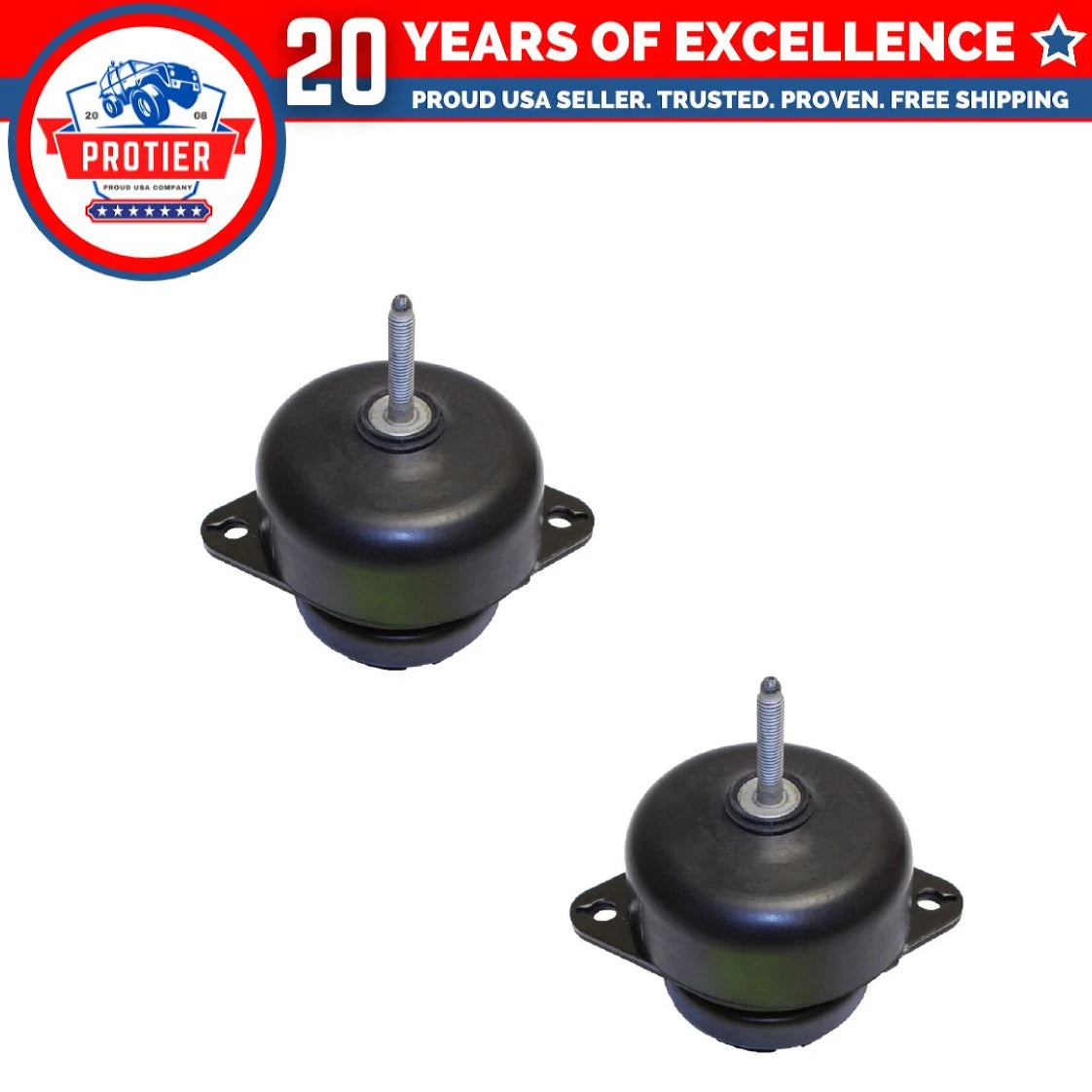 Front L & R Motor Mount 2PCS Set for Ford Mustang 3.7/4.0/4.6/5.0/5.2L Replaces 6B93BC-57