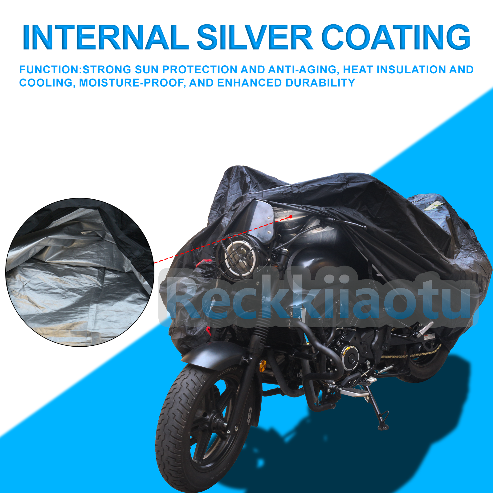 Motorcycle Waterproof Outside Cover for Kawasaki Vulcan VN 1500 1600 1700 2000 6B93BC-57