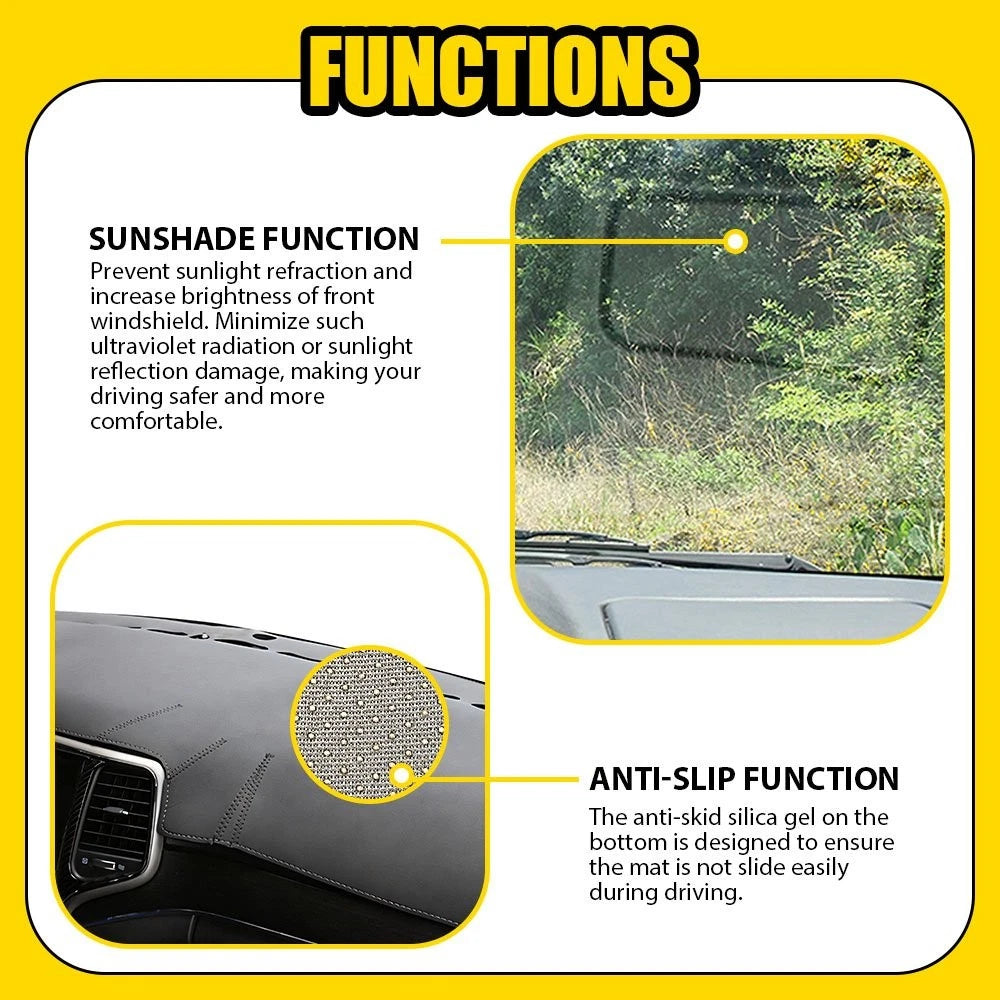 For Jeep Grand Cherokee 2011-17 Leather Car Dashboard Cover Dash Protector Mat A 6B93BC-57