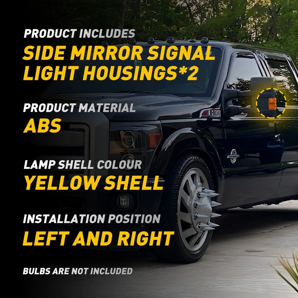 FOR 08-16 Ford F250 F350 F450 Super Duty Side Marker Mirror Signal Lights Amber 6B93BC-57
