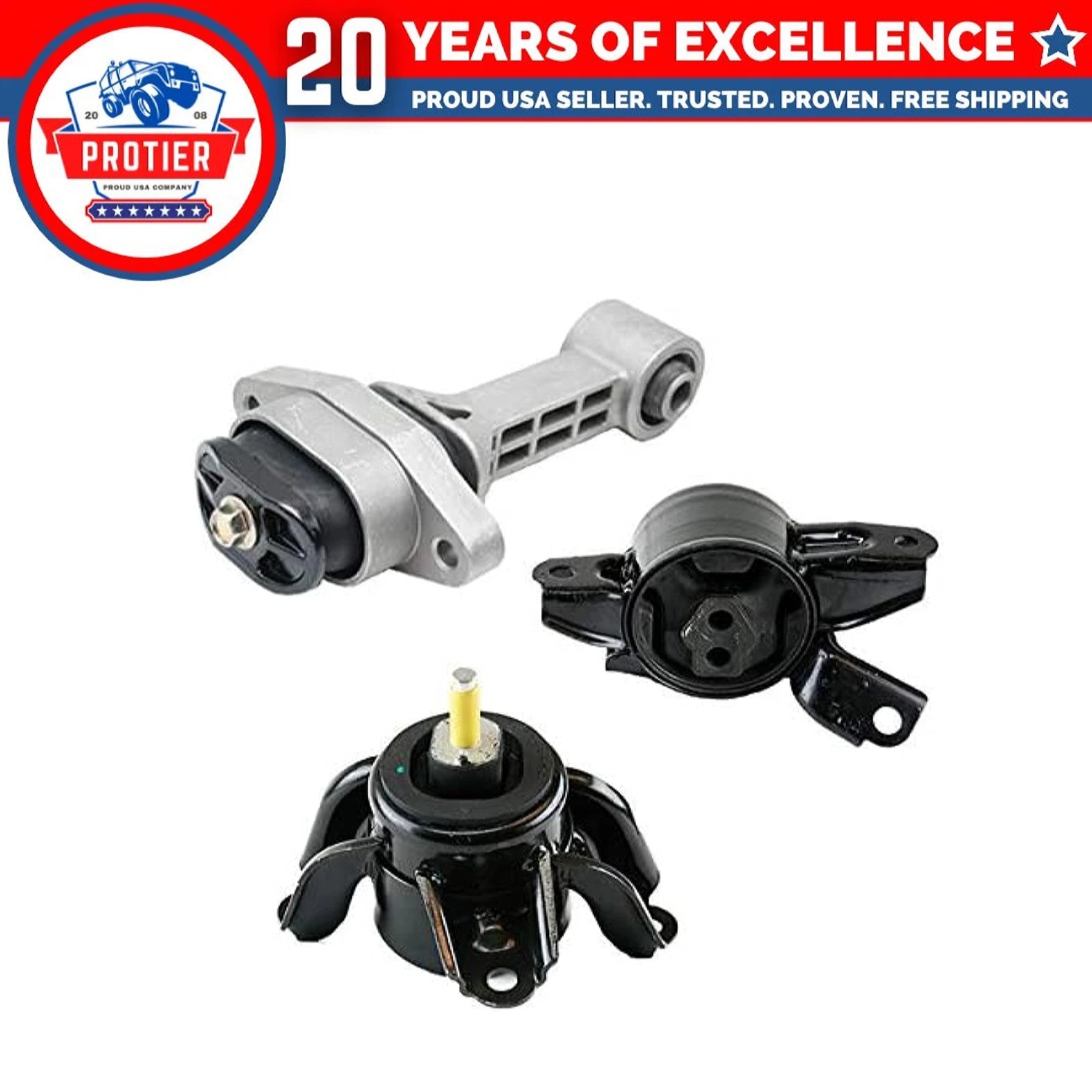 Fits 2011-2016 Hyundai Elantra 1.8L w/MANUAL Motor & Trans Mount Set 3pcs : 6B93BC-57