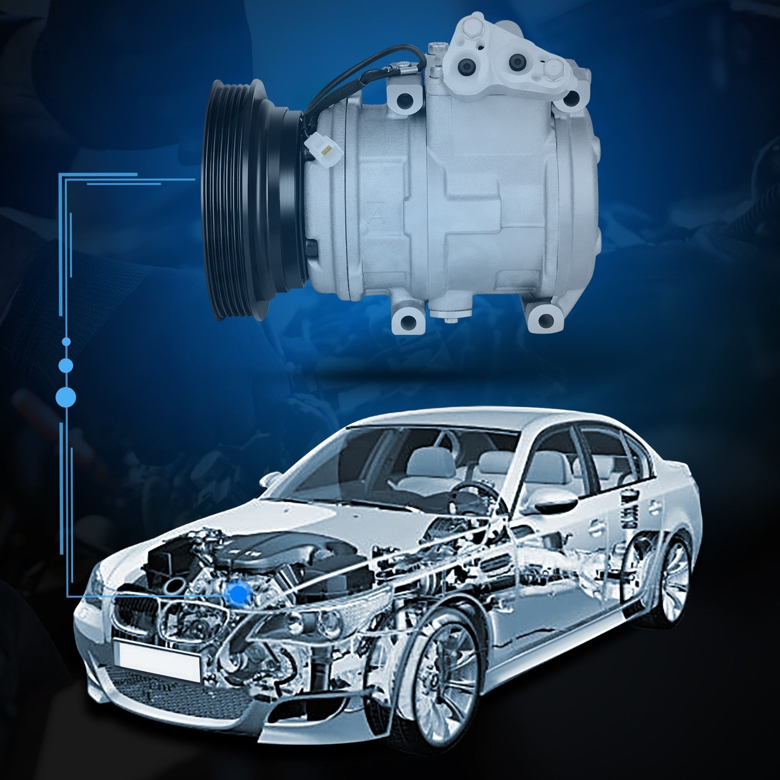 ECCPP AC Compressor 1987-1999 2001 For Toyota Camry For Solara 1999-2000 2001 ECCPP