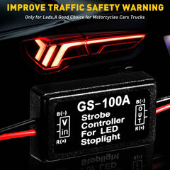 4 PCS Flash Strobe Controller Box Flasher Module for LED Brake Tail Stop Light 6B93BC-57